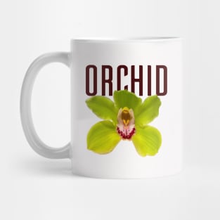 Green Orchid with Text Mug